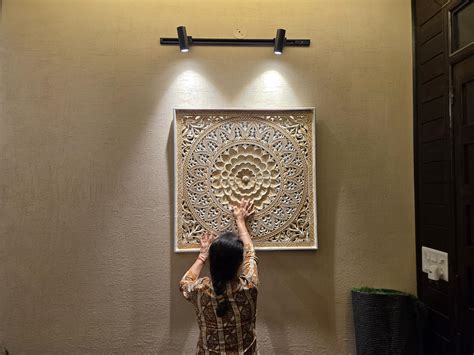 Aafiyat Unique Hand Carved Wooden Wall Panels with Hanging Floral ...