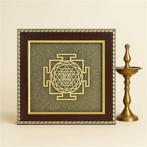 Sri Yantra Pyrite Energy Frame – AlchemyyCryystal
