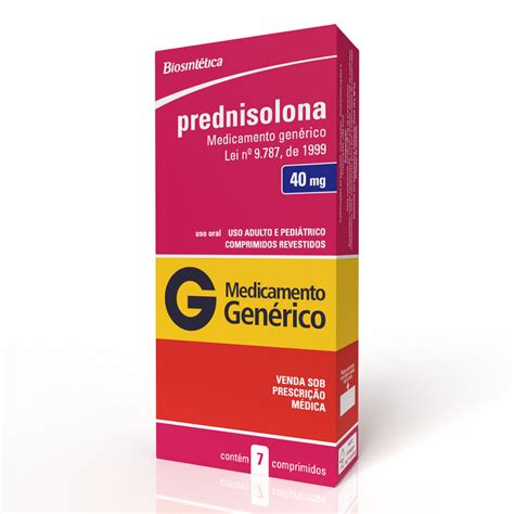PREDNISOLONA 40MG COM 7 COMPRIMIDOS BIOSINTETICA GENERICO - Drogaria ...