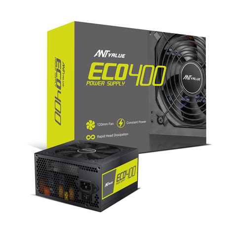 Ant Value ECO400 Power Supply 400 Watts PSU (Black) - 2 Y Warranty ...