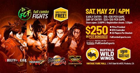 Full Combo Fights at Buffalo Wild Wings - Sat, May 27th, Buffalo Wild ...
