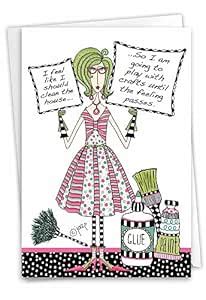 NobleWorks, Craft Room - Funny Birthday Greeting Card with Envelope ...