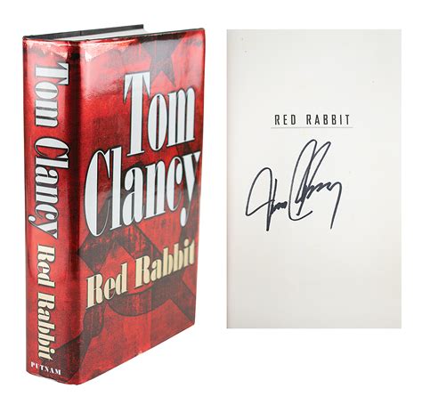 Tom Clancy (2) Signed Items: Book and Poster | RR Auction