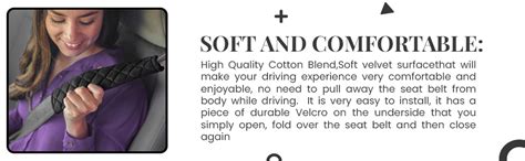 Simxen Wool Soft Auto Seat Belt Cover Seat Belt Shoulder Pad Cushions 2 ...