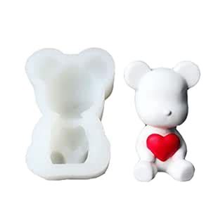 Bear Silicone Soap Bar Mold DIY Homemade Vehicle Ornament Candle Resin ...