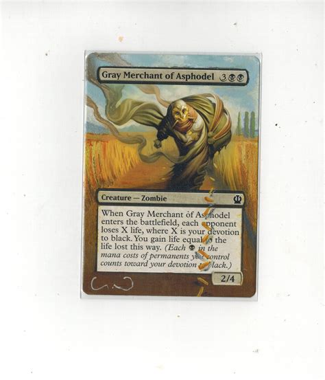 Gray Merchant of Asphodel Altered Full Art MTG Magic Commander - Etsy