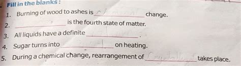 Find the answer of the fill in the blanks - Brainly.in