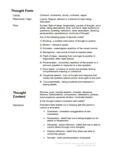 Image result for Tangential Thought Process Example