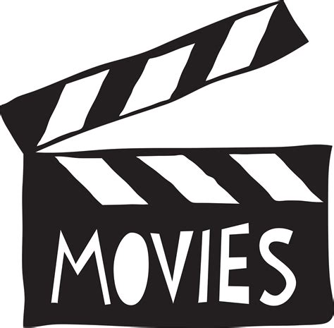 Movie Night Clip Art Black And White