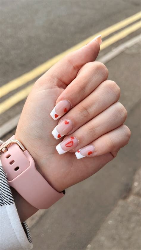 valentine nails with initials