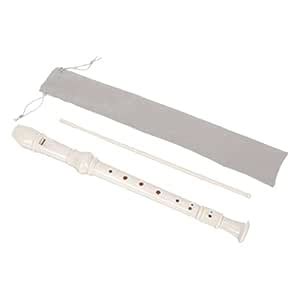 HEALLILY 1 Set 8 Hole Portable Dizi Flute - White, Bamboo, D Major ...
