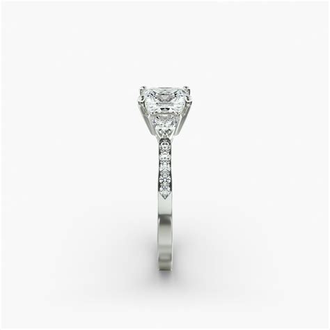 GIA 1.76 Carat E-VS1 Ideal Cut Princess Diamond Trillion Cut Diamond ...