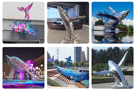 玻璃钢海豚动物景观雕塑_玻璃钢动物雕塑 - 巧工坊雕塑工厂