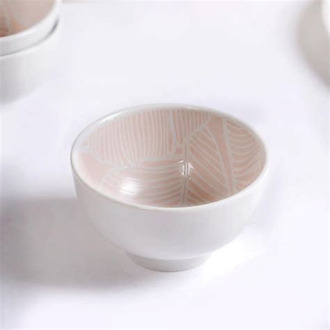 Tropica Pastel Pink Ceramic Snack Bowl Set Of 4 325ml Online - Premium ...