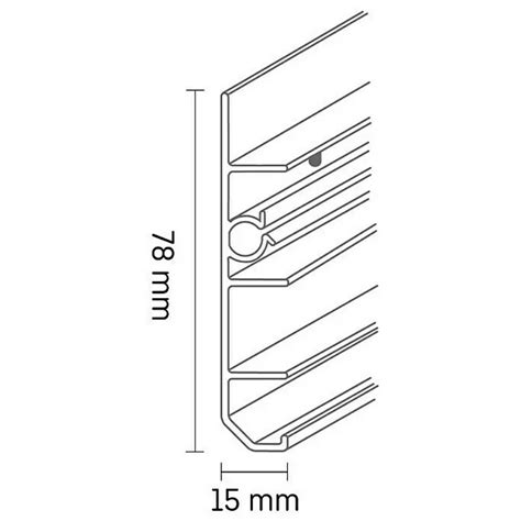 Doellken Grundprofil 'Cubica LS 80' 250 x 8 x 2 cm | toom Baumarkt