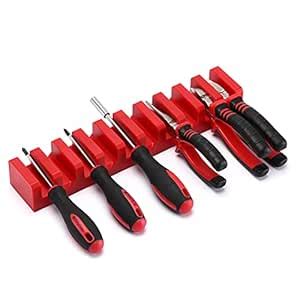 EMENTOL Red Magnetic Plier/Wrench Holder, Tool Organizer, 10 Plier ...