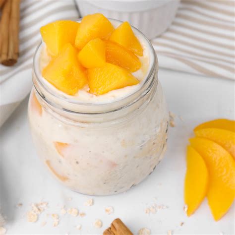 Peach Overnight Oats - Delicious and Easy to make Breakfast