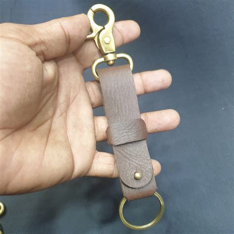 fullgrain leather keychain - Indianleathercraft