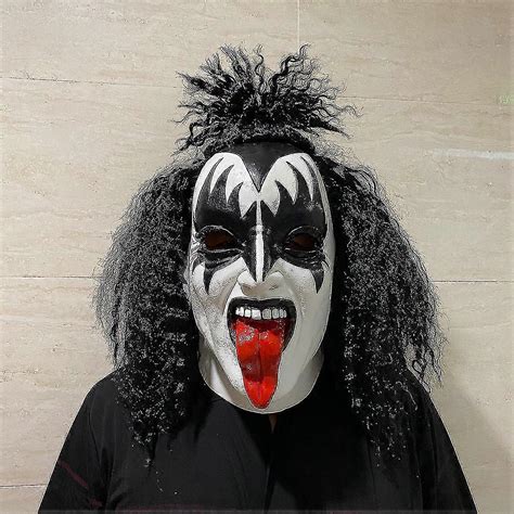 Kiss Band Gene Simmons Punk Mask Latex Cosplay Masks Chaim Witz Rock ...