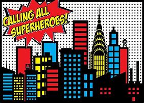 Image result for SuperHero City Drawing