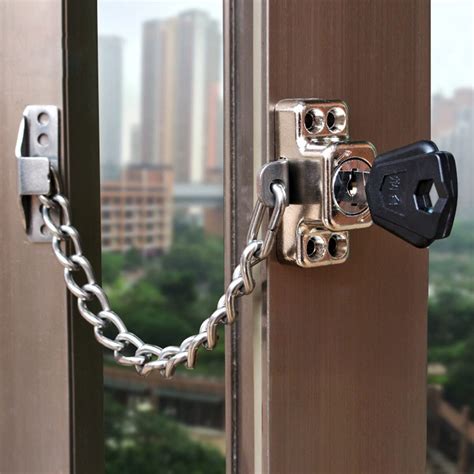 Stainless Steel Window Chain Lock Guard Door Restrictor Child Safety ...