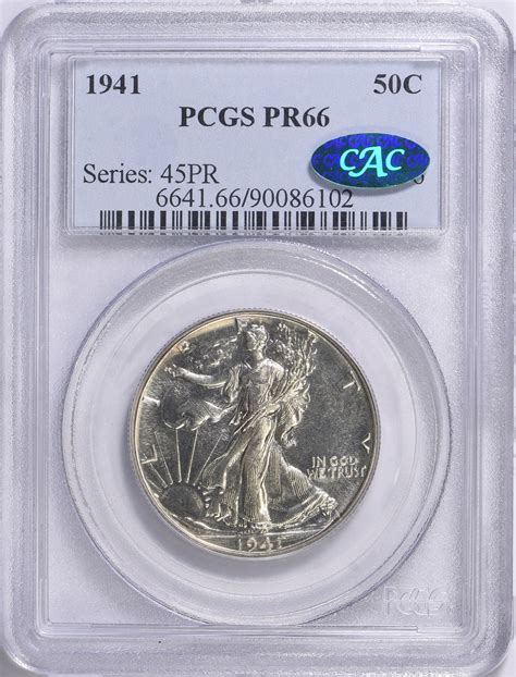 1941 Walking Liberty Half Dollar PCGS Proof-66 (CAC Green) (Item ...