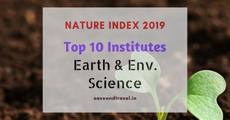 Top 10 Earth and Environmental Sciences Institutes - Nature Index 2019