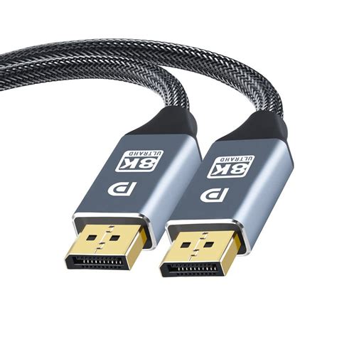 XMUXI 8K Display Port Cable DP to DP 1.4(8K@60Hz,4K@144Hz/120Hz,2K ...