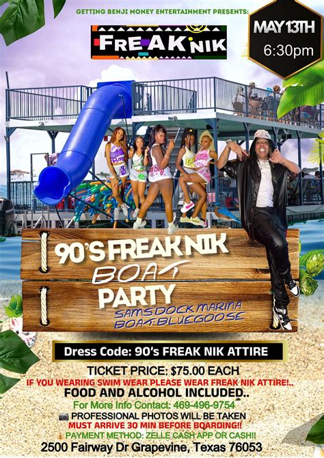 Mac Benji’s 90’s FREAKNIK BOAT PARTY, Silver Lake Marina, Grapevine, 13 ...
