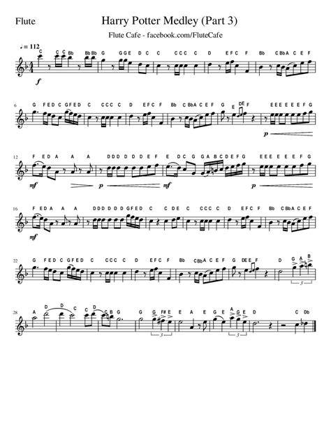 Harry potter medley flute sheet music – Artofit