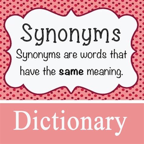 Synonym Dictionary Definitions Terms by Santosh Mishra