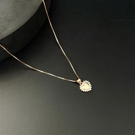 Ladies Pendant Heart RoseGold Finish – Silver Store Chennai