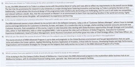 Genuine Temporary Entrant (GTE) Statement Australia Sample