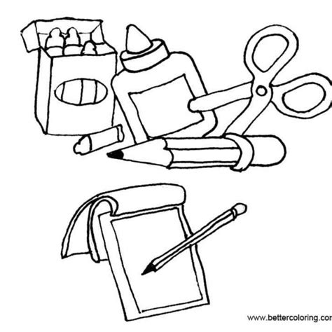 Kids Coloring Pages School Stationery 的图像结果
