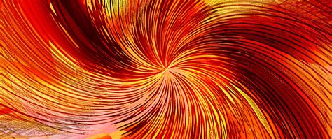 Download wallpaper 2560x1080 funnel, lines, abstraction, orange dual ...