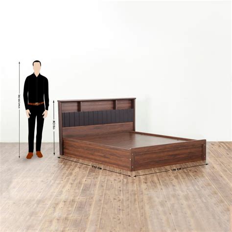 Buy Lewis King Bed with Box Storage - Brown from Home Centre at just ...