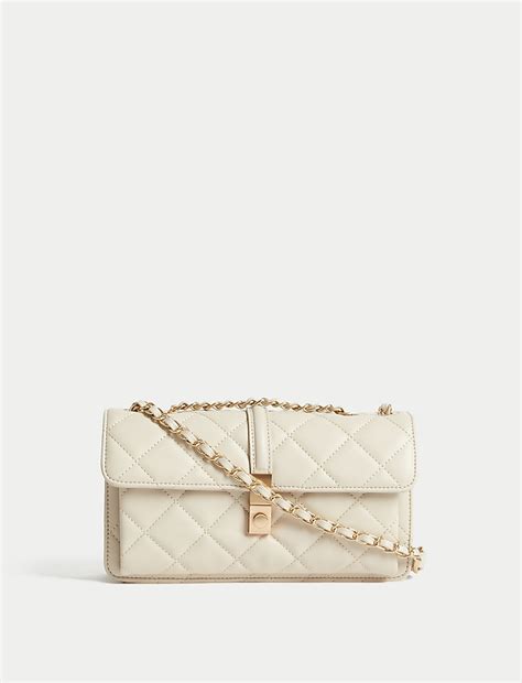Buy Quilted Chain Strap Cross Body Shoulder Bag at Marks & Spencer