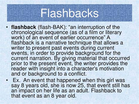 Image result for Flashback Literary Element