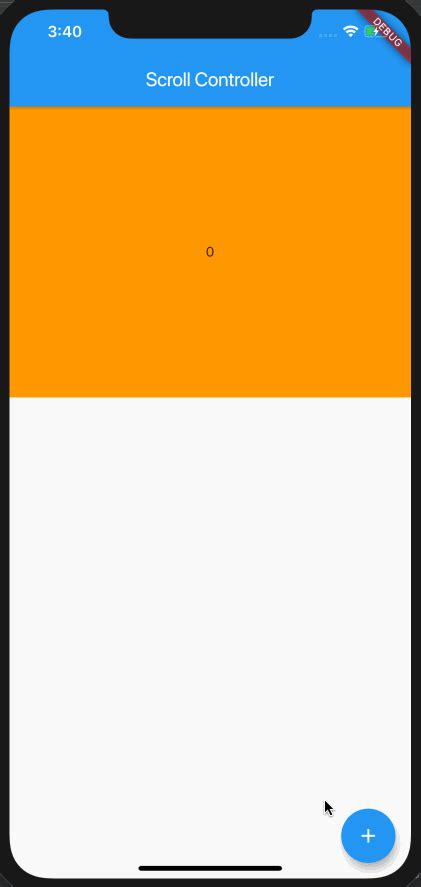 Scroll Controller Flutter 的图像结果