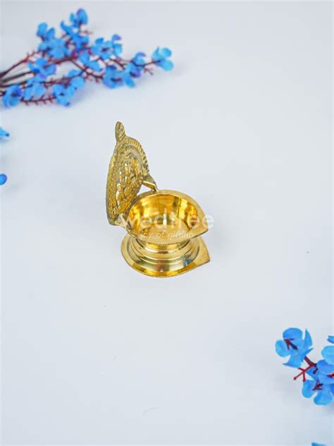 Brass Gajalakshmi Kamakshi Diya - WBG1441 – Wedtree