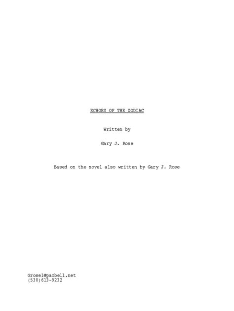Fillable Online Echoes of the Zodiac Fax Email Print - pdfFiller