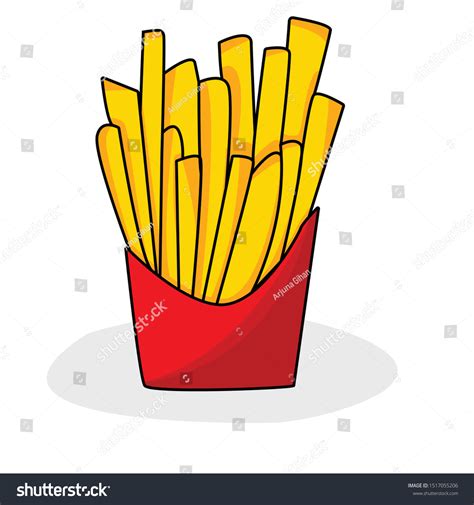 Potato Chips Simple Illustration Clip Art Stock Vector (Royalty Free ...