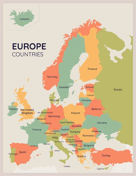 Europe Map With Cities Europe Map Europe Map Printable Geography Map