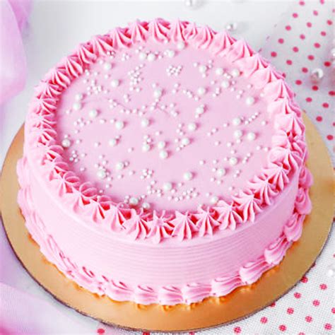 Pink Strawberry Cake Online Delivery | YummyCake