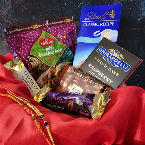 Send 3 Rakhi Sets With Gift Chocolates & Sweets Hampers Online ...