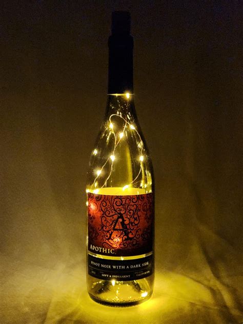 Apothic Pinot Noir Dark Side Wine Bottle Lamp - Etsy