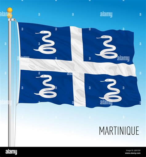 Martinique regional flag, France, caribbean country, vector ...