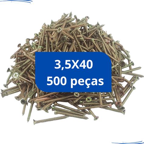 Parafuso Para Madeira Mdf Cabeça Chata 3,5 X 40 Chipboard Philips Ph2 ...