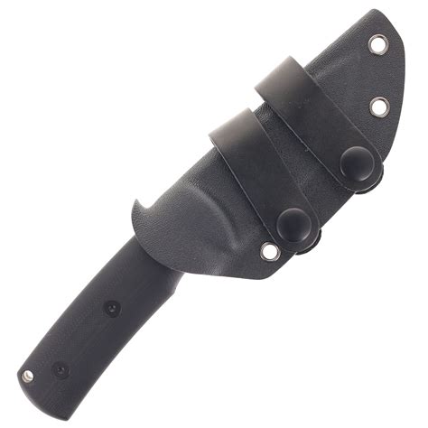 Petrified Fish Beluga Fixed Blade Knife Black G10 Handle N690 Plain ...