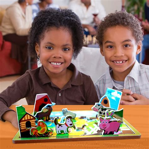 Mumtree Animal Farm 20 Piece Shape Puzzle | Wooden puzzle for Kids 2 ...
